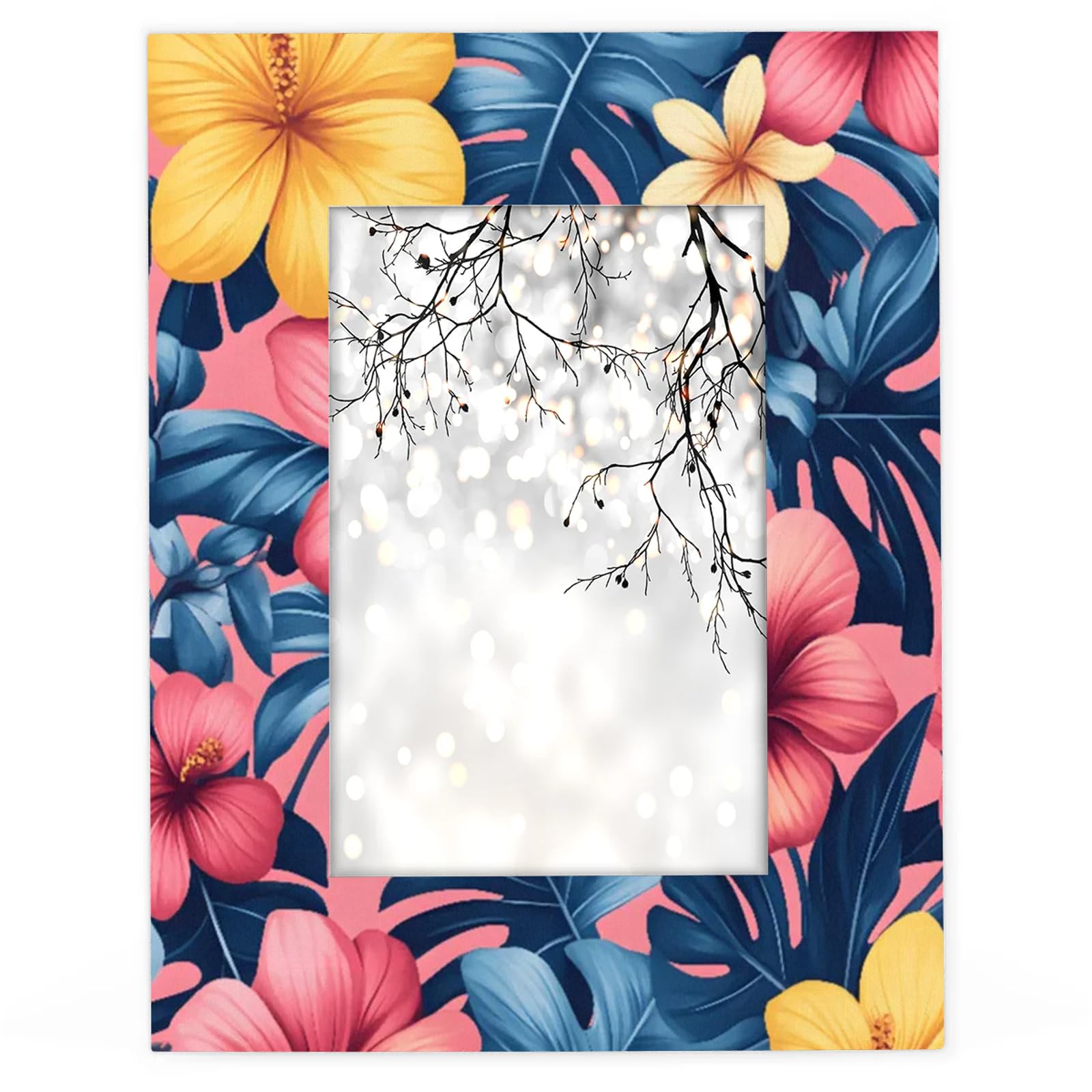 Amazon.com - Eabrults 4x6 Wooden Picture Frame Hawaiian Flower